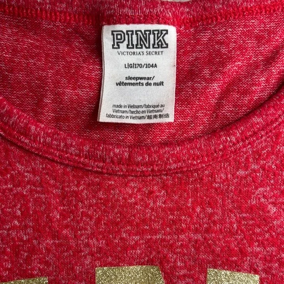 Victoria's Secret Red and Gold PINK Top - Picture 2 of 4